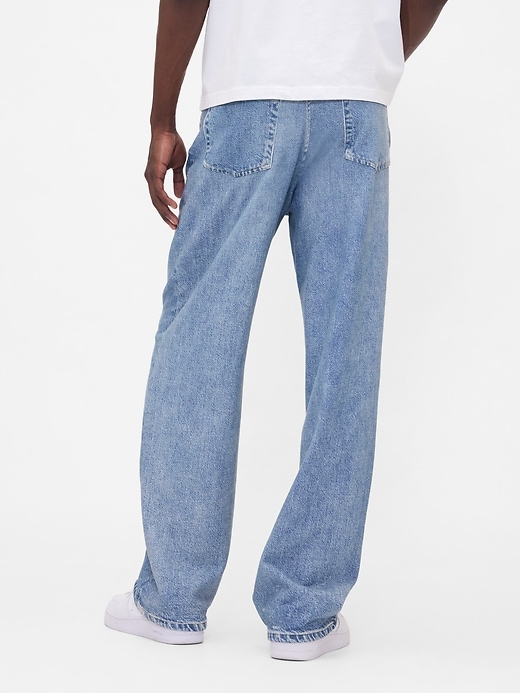 gap × jeans larghi in denim lavorato a maglia bÉis
