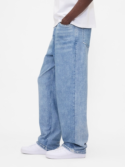 gap × jeans larghi in denim lavorato a maglia bÉis