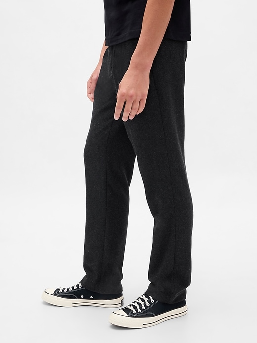 pantaloni dritti e rilassati in misto lana