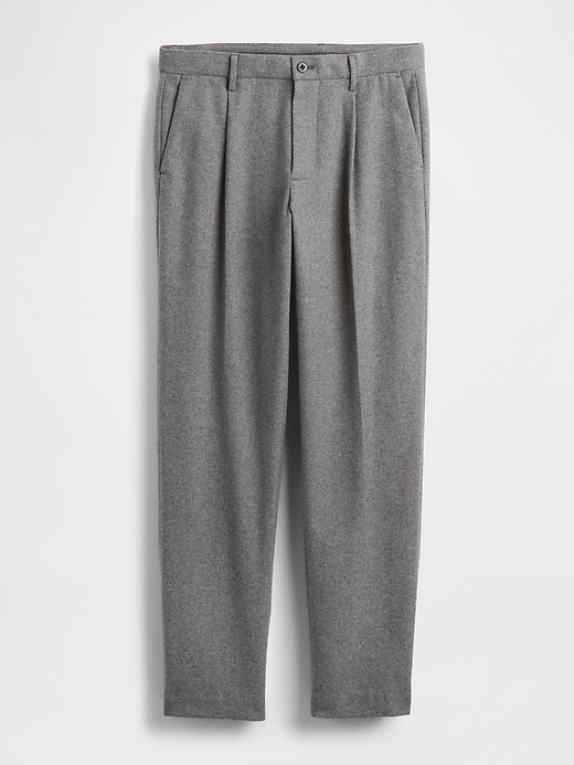 pantaloni dritti e rilassati in misto lana
