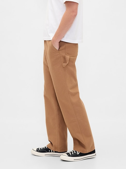 pantaloni larghi da carpentiere in tela anni 90