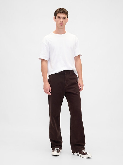 pantaloni larghi da carpentiere in tela anni 90