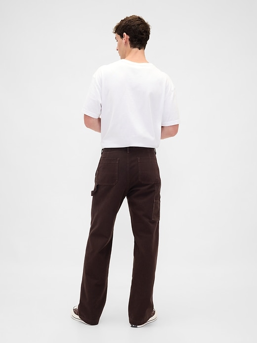 pantaloni larghi da carpentiere in tela anni 90