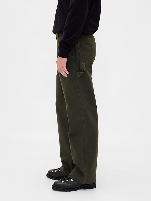pantaloni larghi da carpentiere in tela anni 90