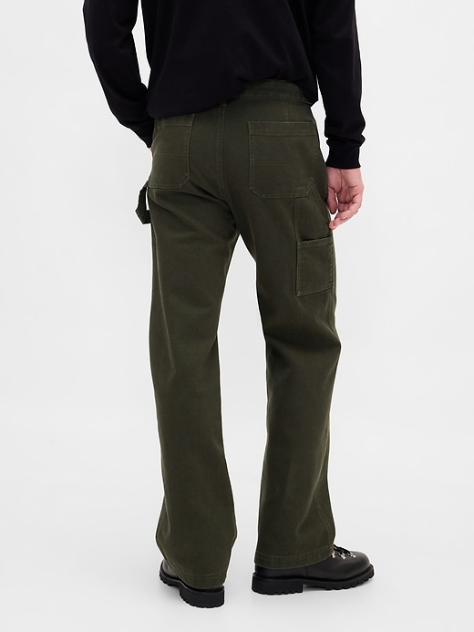 pantaloni larghi da carpentiere in tela anni 90