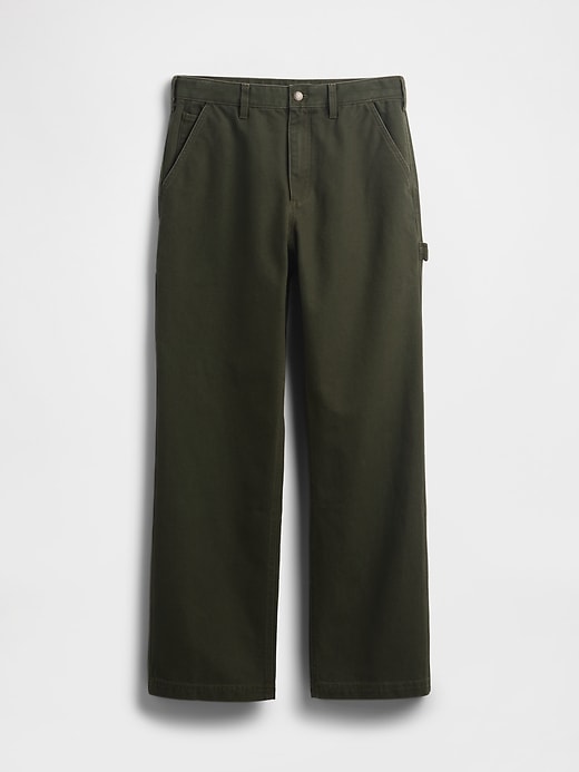 pantaloni larghi da carpentiere in tela anni 90