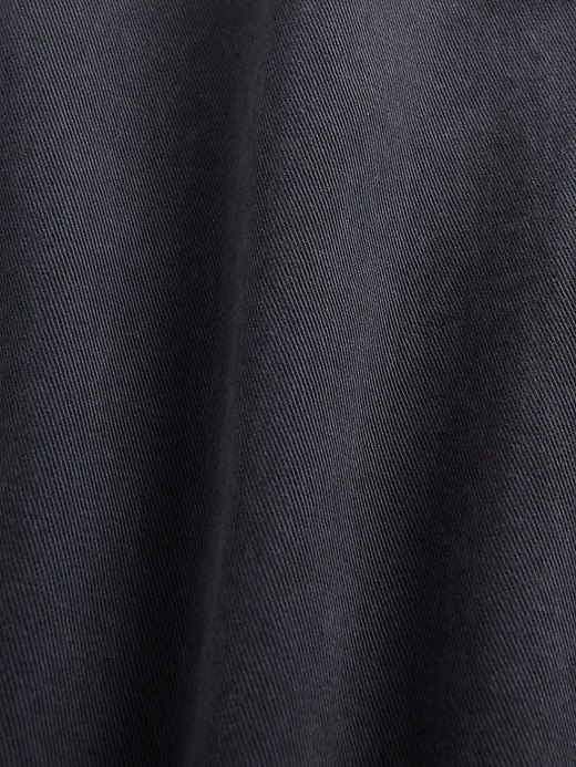pantaloni cachi dritti e rilassati in twill pesante