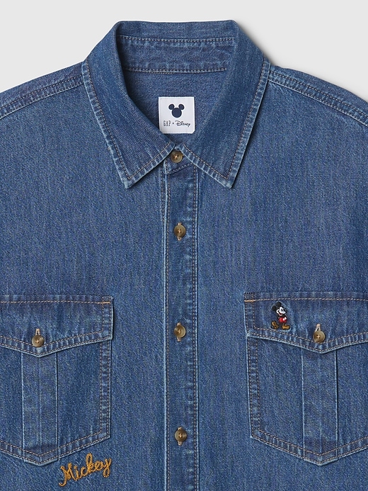 camicia western in denim gap × disney