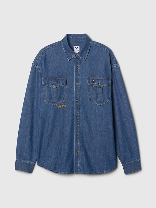 camicia western in denim gap × disney