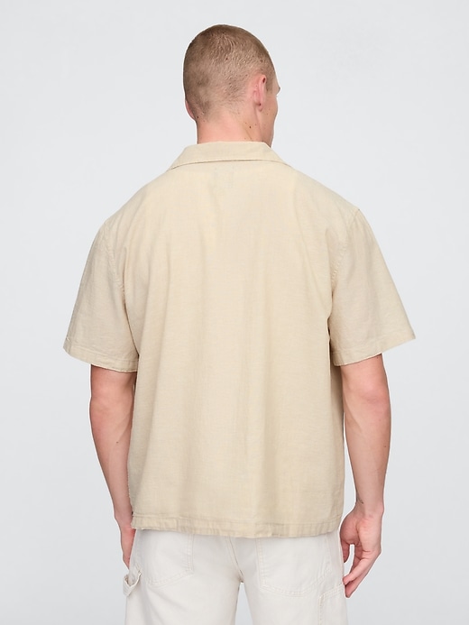 camicia in lino e cotone