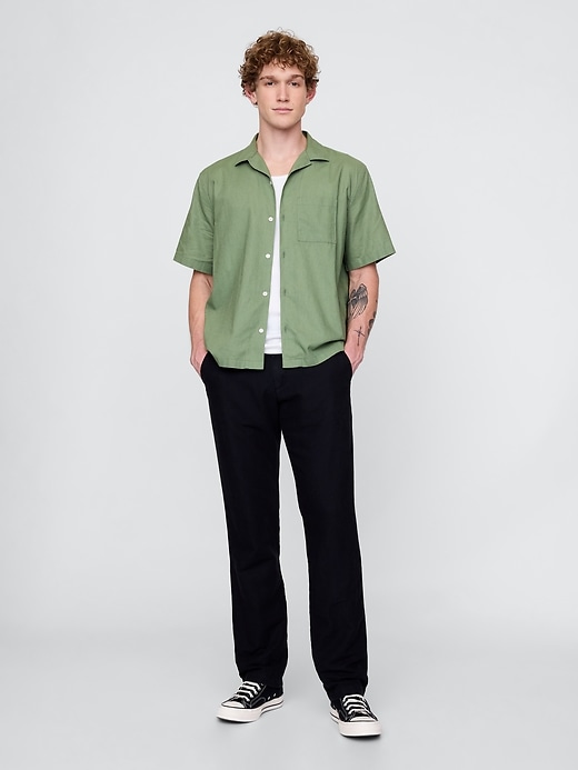 camicia in lino e cotone