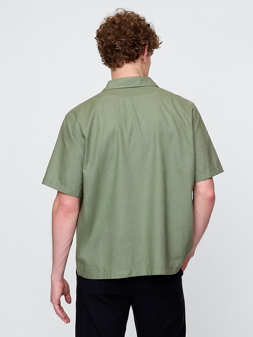 camicia in lino e cotone