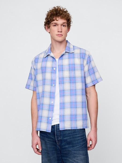 camicia in lino e cotone