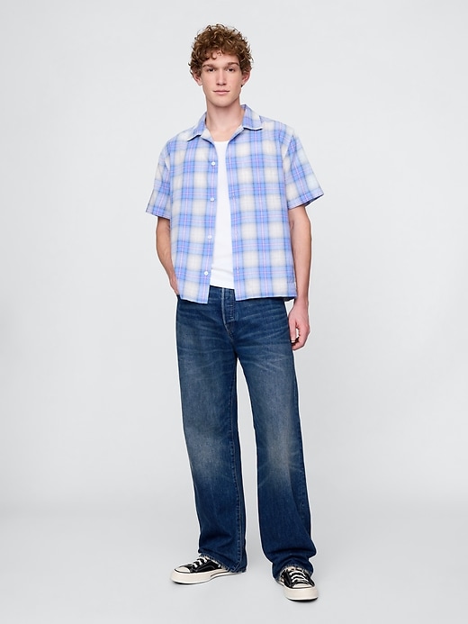 camicia in lino e cotone