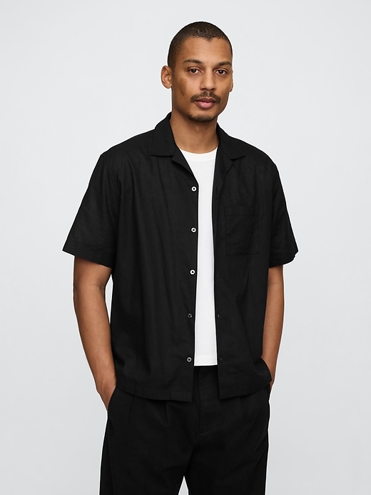 camicia in lino e cotone