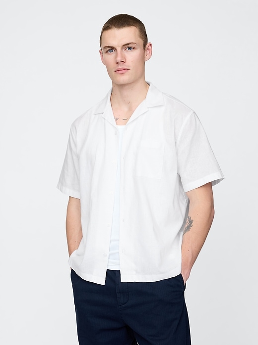 camicia in lino e cotone