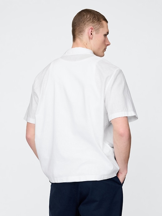 camicia in lino e cotone