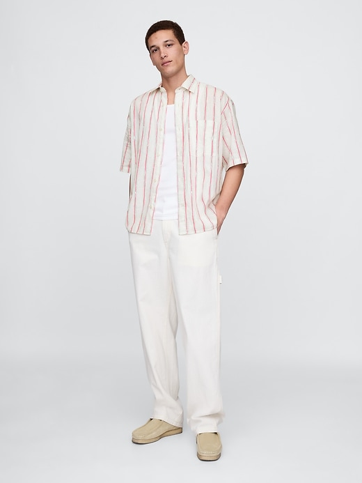 camicia in lino e cotone