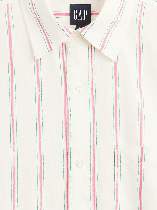 camicia in lino e cotone