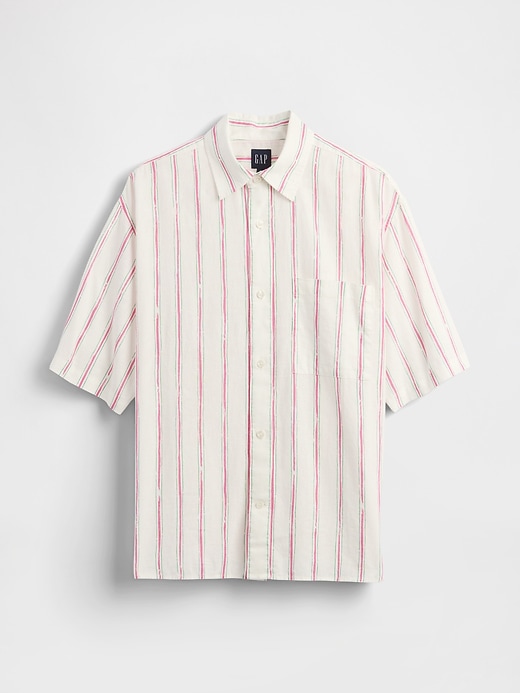camicia in lino e cotone