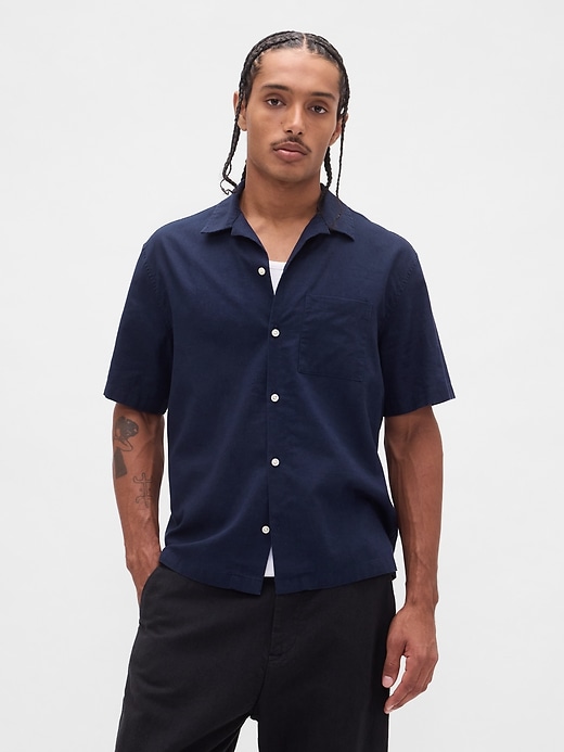 camicia in lino e cotone