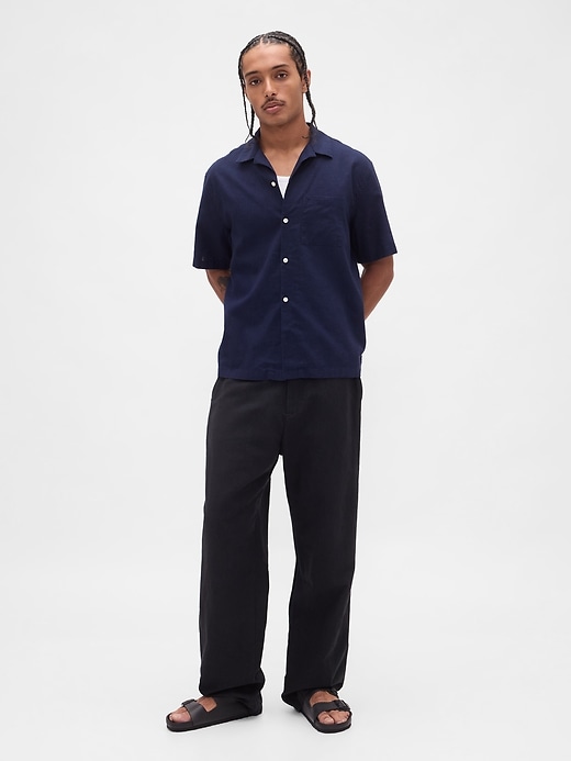 camicia in lino e cotone