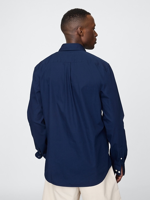camicia classica in popeline di cotone biologico