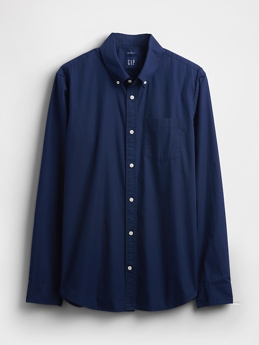 camicia classica in popeline di cotone biologico