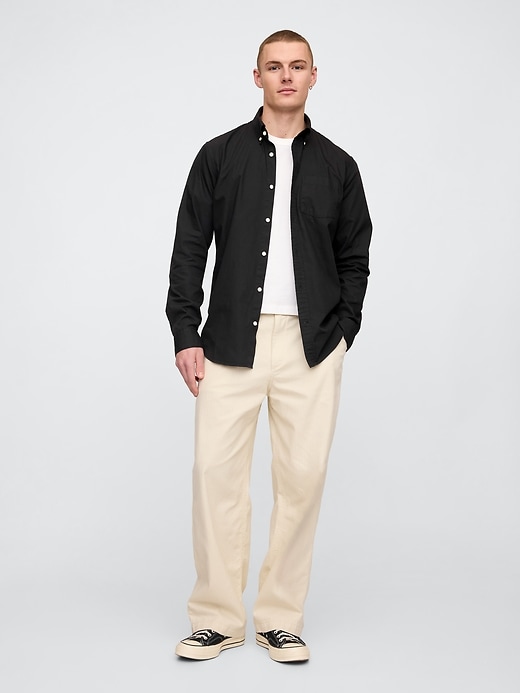 camicia classica in popeline di cotone biologico