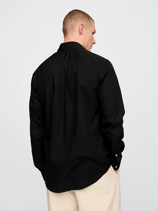 camicia classica in popeline di cotone biologico
