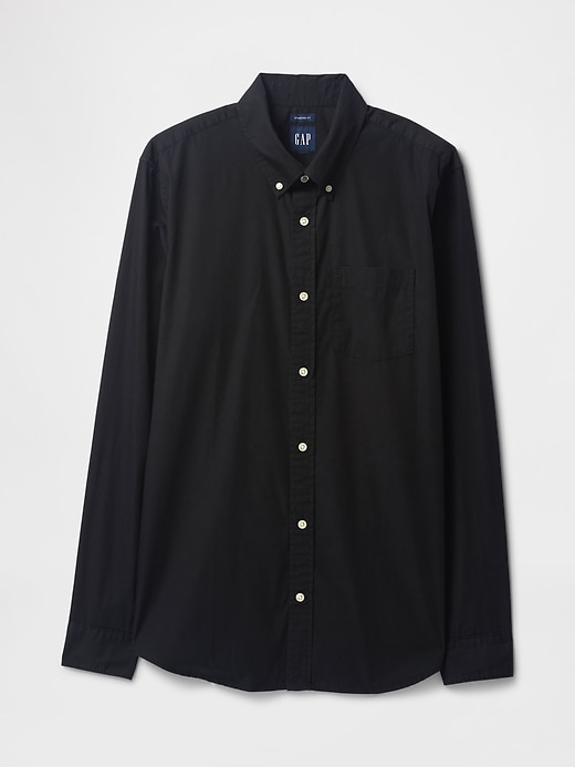camicia classica in popeline di cotone biologico