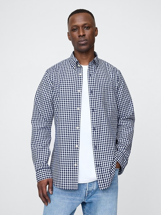 camicia classica in popeline di cotone biologico