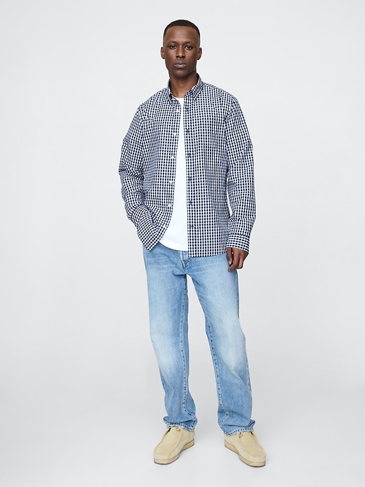 camicia classica in popeline di cotone biologico