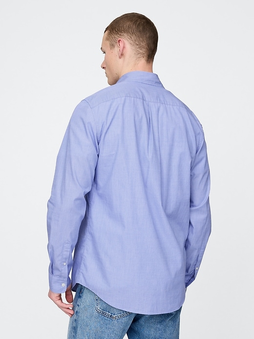 camicia classica in popeline di cotone biologico