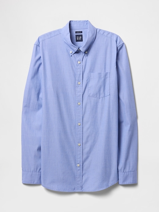 camicia classica in popeline di cotone biologico