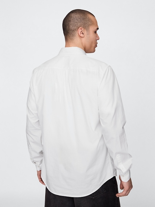 camicia classica in popeline di cotone biologico