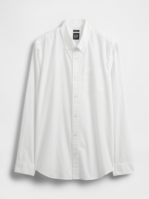 camicia classica in popeline di cotone biologico
