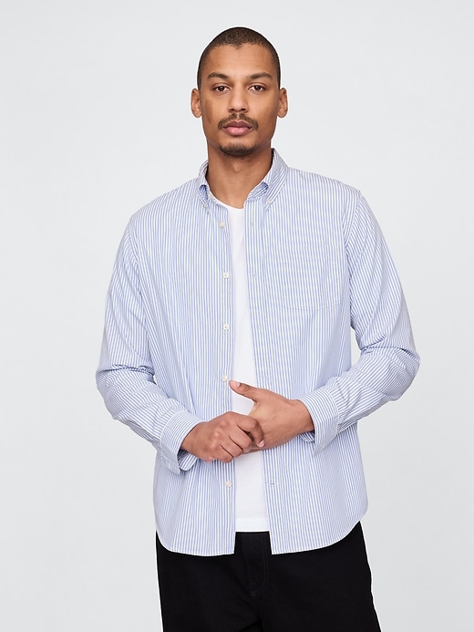 camicia classica in popeline di cotone biologico