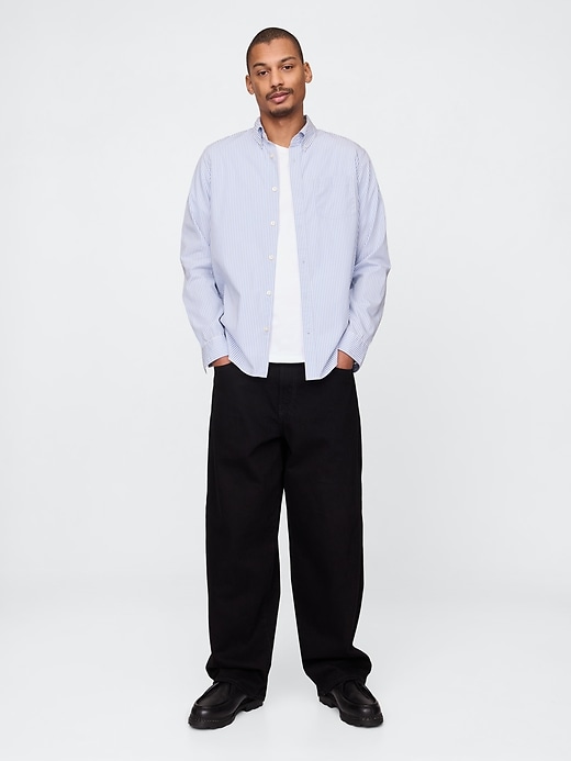 camicia classica in popeline di cotone biologico