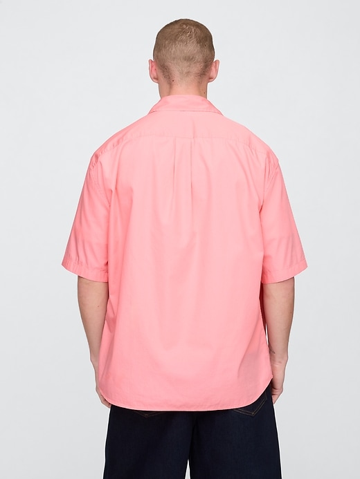camicia oversize in popeline di cotone biologico