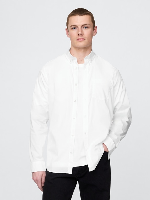 camicia in popeline per tutto il giorno con vestibilità classica