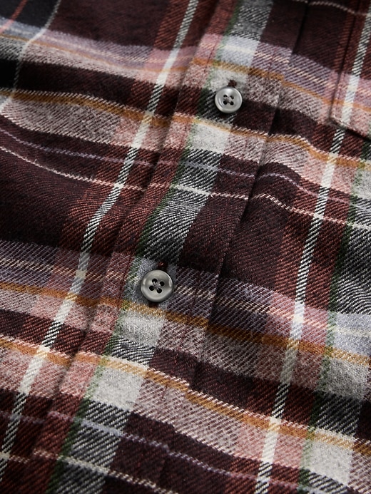 camicia in flanella rilassata in cotone biologico