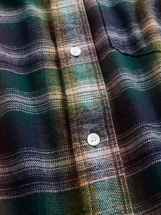 camicia in flanella rilassata in cotone biologico