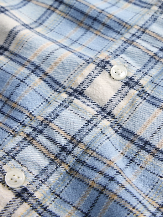 camicia in flanella rilassata in cotone biologico