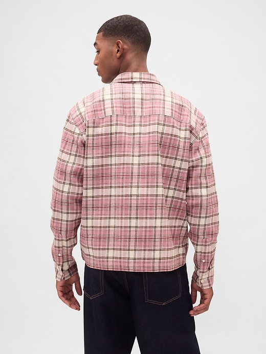 camicia in flanella rilassata in cotone biologico