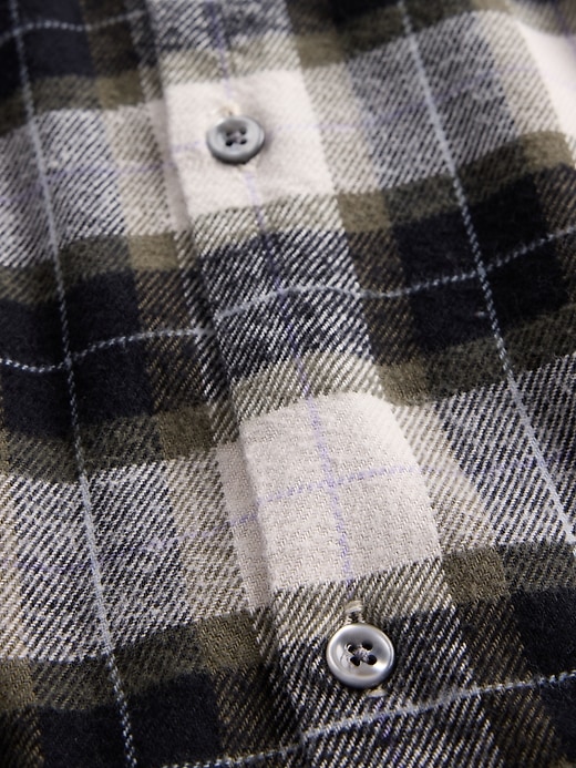 camicia in flanella rilassata in cotone biologico