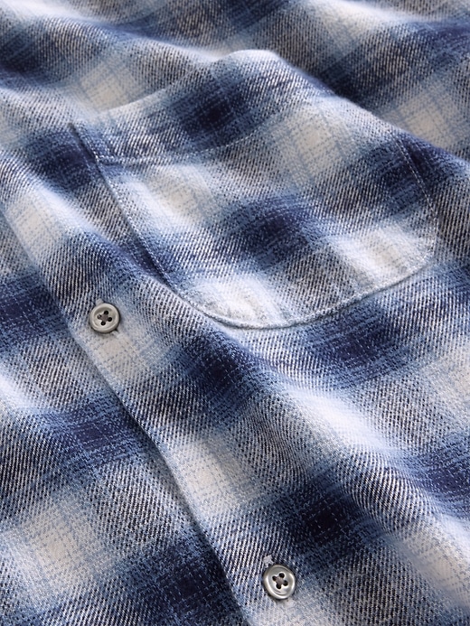 camicia in flanella rilassata in cotone biologico