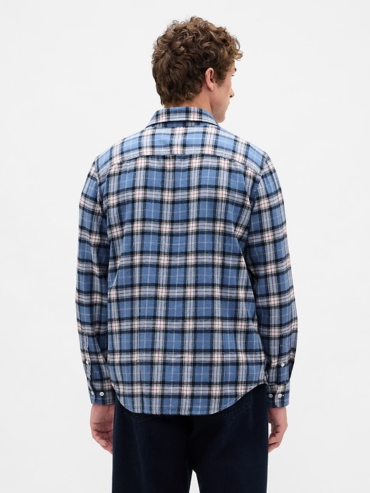 camicia in flanella rilassata in cotone biologico