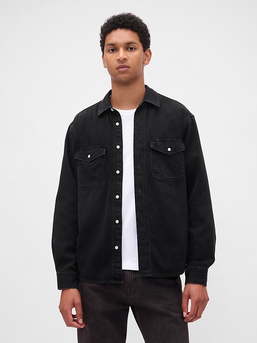 camicia rilassata in denim ultra morbido