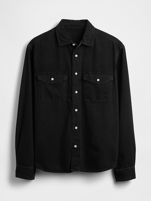 camicia rilassata in denim ultra morbido